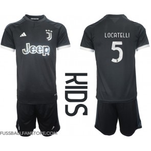 Juventus Manuel Locatelli #5 Replik 3rd trikot Kinder 2023-24 Kurzarm (+ Kurze Hosen)